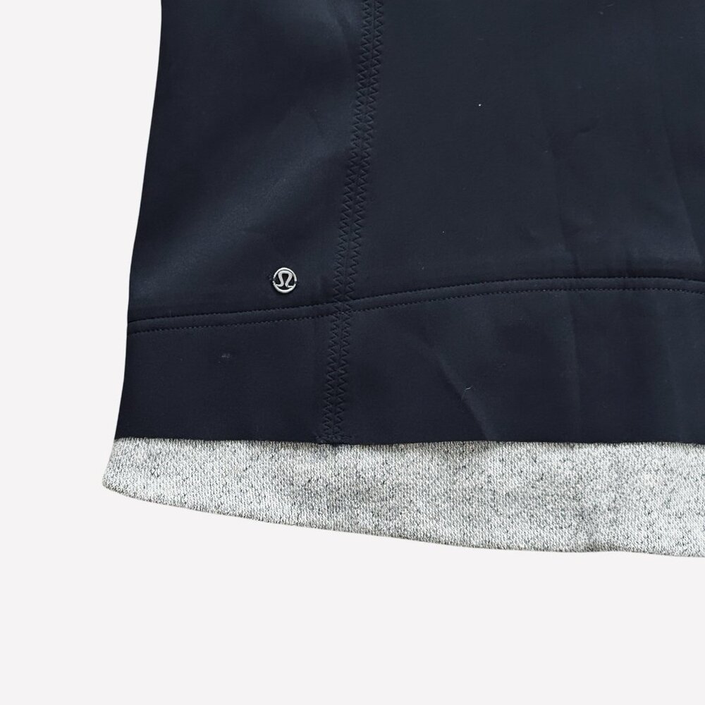 Lululemon Womens Jacket Size 4 Black Gray Var-City Bomber Baseball Stitching - Picture 6 of 10